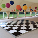 Acrylic Dance Floor 10ft x 10ft - Checkerboard