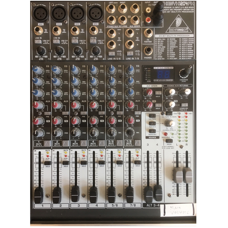 Behringer XENYX 1204FX Mixer With Flightcase