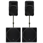Mackie Active PA System - 2 Top Cabs and 2 Subs