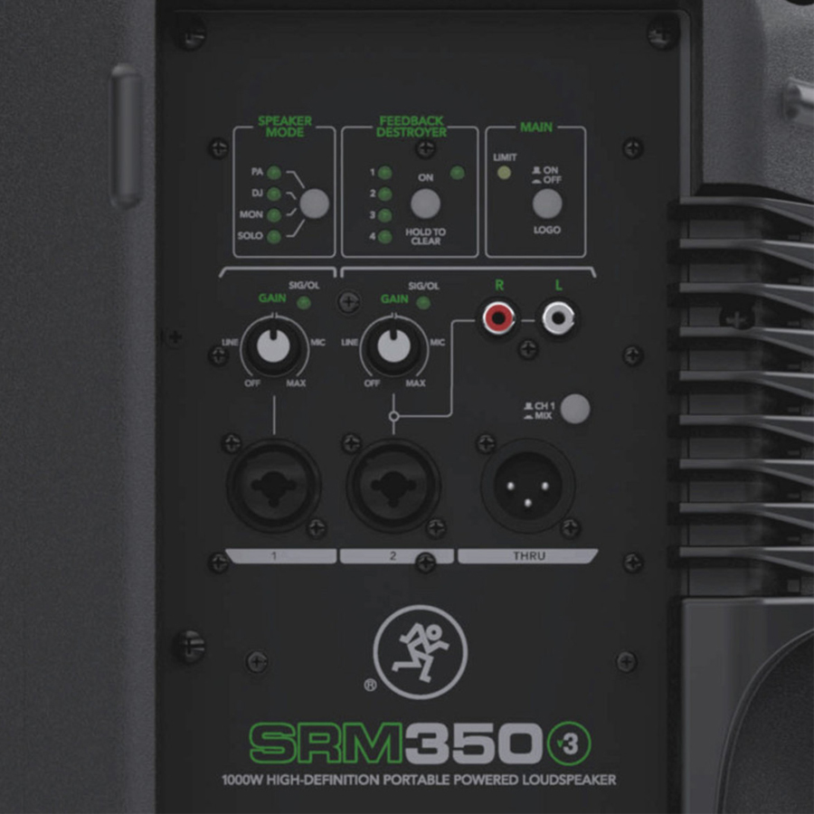 Mackie SRM350 V3 Powered Speakers - Pair with Stands