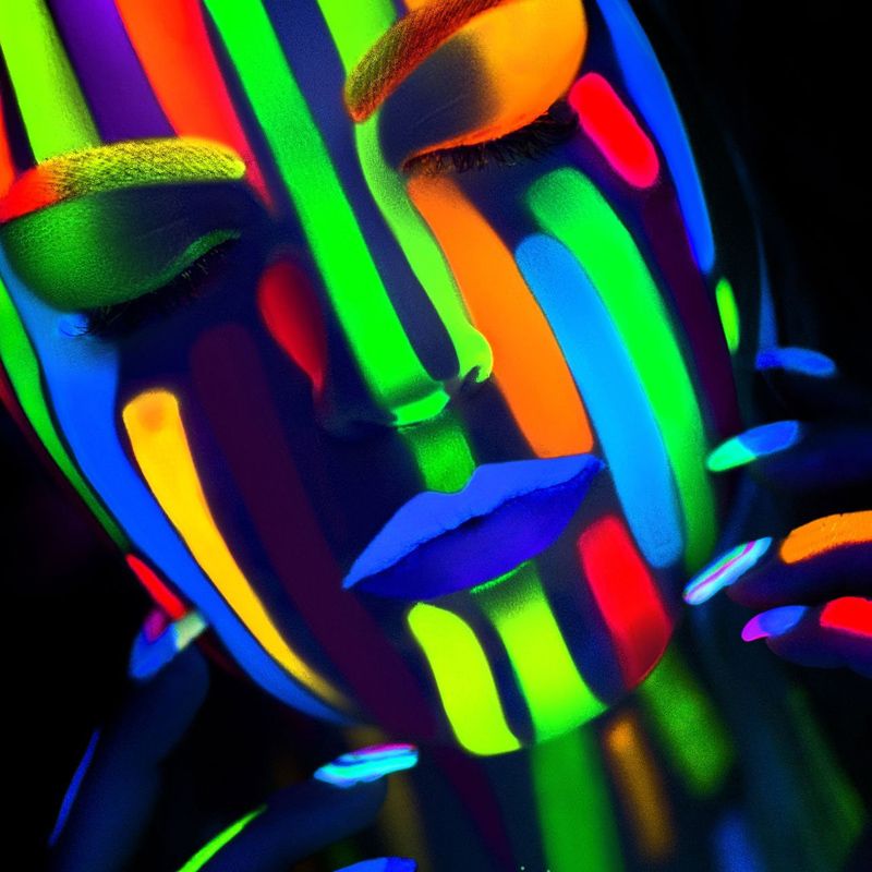 UV Neon Face and Body Glow Paint Set of 6