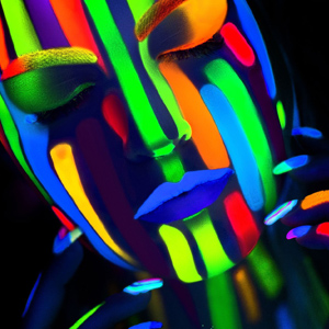 UV Neon Face and Body Glow Paint Set of 6